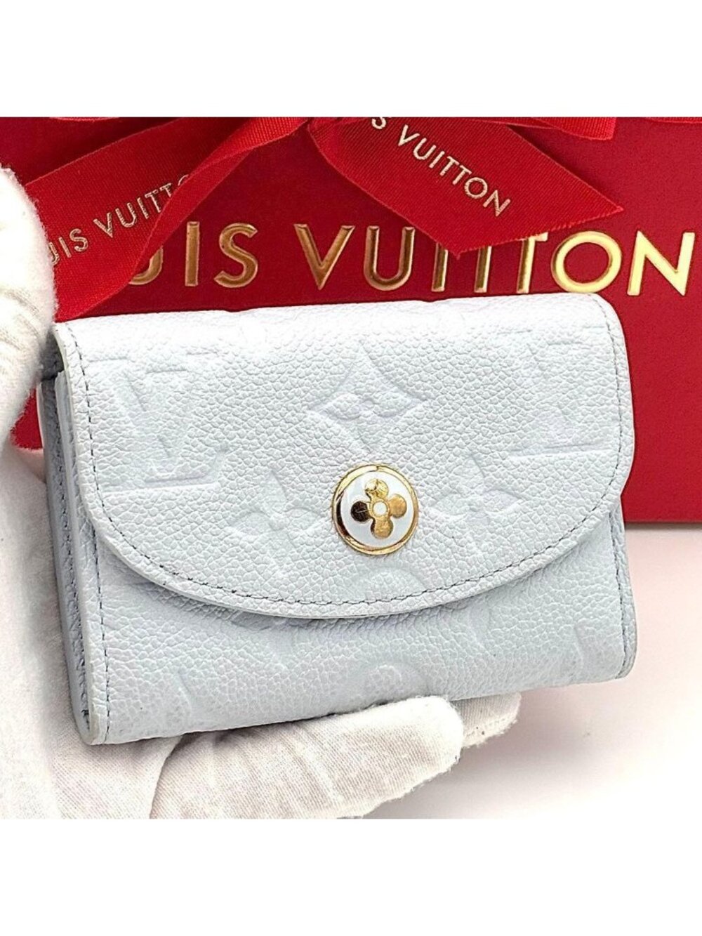 Louis Vuitton Wallet Porte Monnaie Rosalie Azur Blue Empreinte
